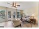 Comfortable living room with a view of an outdoor patio, creating a relaxing and open space at 2545 Rockbridge Nw Rd, Conyers, GA 30012