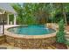 Beautiful backyard with a stone-lined pool, waterfall feature, and hot tub at 8957 Old Southwick Pass, Johns Creek, GA 30022