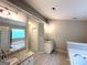 Spacious bathroom with double vanity, soaking tub and a separate glass enclosed shower at 3814 Clear Lake Nw Way, Acworth, GA 30101