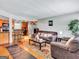 Cozy living room flows into an eat-in kitchen area perfect for relaxing or entertaining in a casual setting at 3059 Will Rogers Se Pl, Atlanta, GA 30316