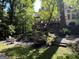 Inviting backyard with deck, fire pit, lush landscaping and terraced garden at 3146 Weymouth Dr, Marietta, GA 30062