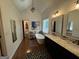 Primary bathroom featuring a double vanity, soaking tub and separate access to the water closet at 3146 Weymouth Dr, Marietta, GA 30062