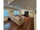Spacious finished basement living room features a large sectional sofa and media center at 3146 Weymouth Dr, Marietta, GA 30062