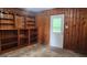 Dining space featuring a built-in bookshelf and adjacent door at 305 Flat Shoals Church Rd, Stockbridge, GA 30281