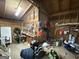Interior of shed with exposed beams and tools at 126 Country Acres Ct, Mcdonough, GA 30253