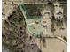 Aerial view showing property lines in a wooded, rural setting at 376 Turner Cir, Mcdonough, GA 30252