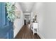 Elegant foyer with wood flooring and neutral paint, leading to a bright and open living space at 510 Cunninghame Ct, Peachtree City, GA 30269