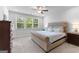 Serene main bedroom with a tufted headboard, plush bedding, and an abundance of natural light at 510 Cunninghame Ct, Peachtree City, GA 30269