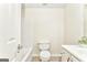 Clean and well-maintained bathroom with toilet, tub, and vanity at 4213 Bretdale Nw Run, Kennesaw, GA 30152