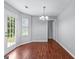 Dining area features wood-look floors and natural light, perfect for Gathering meals at 4506 White Rd, Douglasville, GA 30135