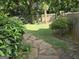 Landscaped backyard featuring a stone pathway and mature trees at 3773 Summer Rose Dr, Atlanta, GA 30341