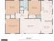 Detailed floor plan of the house with labelled rooms and measurements at 1684 Lake Harbin Rd, Morrow, GA 30260