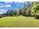 Large grassy backyard surrounded by mature trees, offering ample space for recreation and relaxation at 465 Harris Dr, Conyers, GA 30012