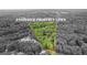 Aerial view of wooded lot with estimated property lines, showcasing land and potential homesite at 135 Birdsong Ln, Fayetteville, GA 30215