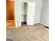 Bedroom with carpeted floors, closet and open door at 401 Mt. Tabor Church Rd., Dallas, GA 30157