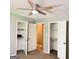Bedroom featuring ceiling fan and closet space with shelving at 401 Mt. Tabor Church Rd., Dallas, GA 30157