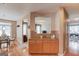 Open-concept dining area with a view of the kitchen and a living space at 2990 Haynes Club Cir, Grayson, GA 30017