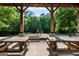 Charming outdoor pavilion with picnic tables next to playground, creating an ideal space for relaxation and recreation at 4128 Hunt Sw St, Covington, GA 30014