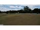 Pasture with a white fence, lush green grass, mature trees, and a glimpse of farm buildings under a bright sky at 1024 Bethany Rd, Covington, GA 30016
