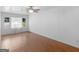 Bright bedroom with new flooring and view to the beautiful green exterior at 1356 Lori Ct, Conley, GA 30288