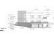 Architectural drawing features a retaining wall, and garage doors with high aluminum windows with insulated glass at 1301 Lavista Ne Rd, Atlanta, GA 30324