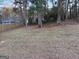 Large backyard with mature trees and a wooden fence offers plenty of room for outdoor activities at 3339 Clevemont Ct, Ellenwood, GA 30294