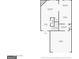 Downstairs floor plan featuring a kitchen, living room, dining area, and garage at 1577 Keystone Dr, Conley, GA 30288