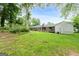 Lush backyard with mature trees and a well-manicured lawn at 1226 Pine Knoll, Conyers, GA 30013