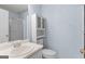 Bathroom with vanity, toilet, and separate shower at 3005 Ryan Rd, Locust Grove, GA 30248