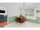 Cozy dining area featuring natural light, a wooden table set, and peaceful backyard views at 3005 Ryan Rd, Locust Grove, GA 30248