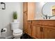 Well-maintained bathroom featuring wood vanity, modern fixtures and stylish finishes at 1336 Mcclelland Ave, Atlanta, GA 30344