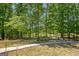 Beautiful backyard with mature trees and lush greenery, offering privacy and a peaceful setting at 4950 Creel Rd, Fairburn, GA 30213