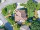 Birds-eye view showcasing a home's well manicured lawn and proximity to the quiet cul-de-sac at 2810 Promenade Pl, Buford, GA 30519