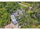 Stunning aerial view of a gray roofed home nestled amongst mature trees and landscaping at 441 Crumbley Rd, Mcdonough, GA 30252