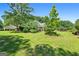 Well-maintained front yard with green lawn, mature trees, and a charming house at 441 Crumbley Rd, Mcdonough, GA 30252