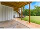 Under-deck patio featuring an open view and a staircase leading to the backyard at 155 Grace Hope Dr, Brooks, GA 30205