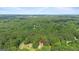 Aerial view of property with lush greenery and red location pin at 160 Country Mill Ln, Stockbridge, GA 30281