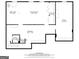 Basement floorplan showing layout of rooms including the billiard room, bathroom, and storage area at 160 Country Mill Ln, Stockbridge, GA 30281