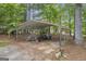 An open carport provides sheltered parking with ample space for bicycles and other outdoor storage at 392 Hightower Ridge Rd, Covington, GA 30014