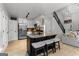 Modern kitchen island with stone countertops and seating, perfect for entertaining at 111 Rosignol Dr, Sharpsburg, GA 30277