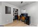 Functional home office with desk setup, closet and ample storage space at 111 Rosignol Dr, Sharpsburg, GA 30277