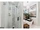 Beautiful bathroom featuring a modern shower, soaking tub, and elegant fixtures at 4031 E Meadow Dr, Duluth, GA 30096