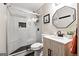 Modern bathroom featuring a glass enclosed shower with white marble and updated vanity at 4031 E Meadow Dr, Duluth, GA 30096
