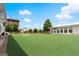 Inviting outdoor space with a lush green lawn, perfect for gatherings, and stylish buildings nearby at 2100 Willshire Gln, Alpharetta, GA 30009