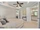 Spacious bedroom with a view of the ensuite bathroom at 123 Mulberry Ct, Peachtree City, GA 30269