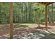 Beautiful backyard view with lush trees, grass and shaded space at 508 Las Brasis Ct, Peachtree City, GA 30269