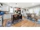 Stylish eat-in kitchen with island seating and stainless steel appliances, designed for functionality and style at 340 Indian Lake Trl, Villa Rica, GA 30180