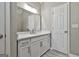 Bathroom featuring a modern vanity, large mirror, and great lighting at 288 Winthrop Dr, Sharpsburg, GA 30277