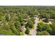Aerial view of a residential neighborhood with tree-lined streets and well-kept homes at 1850 Linnet Ne Ct, Roswell, GA 30075