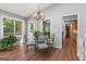 Cozy dining room with hardwood floors and backyard views at 1850 Linnet Ne Ct, Roswell, GA 30075